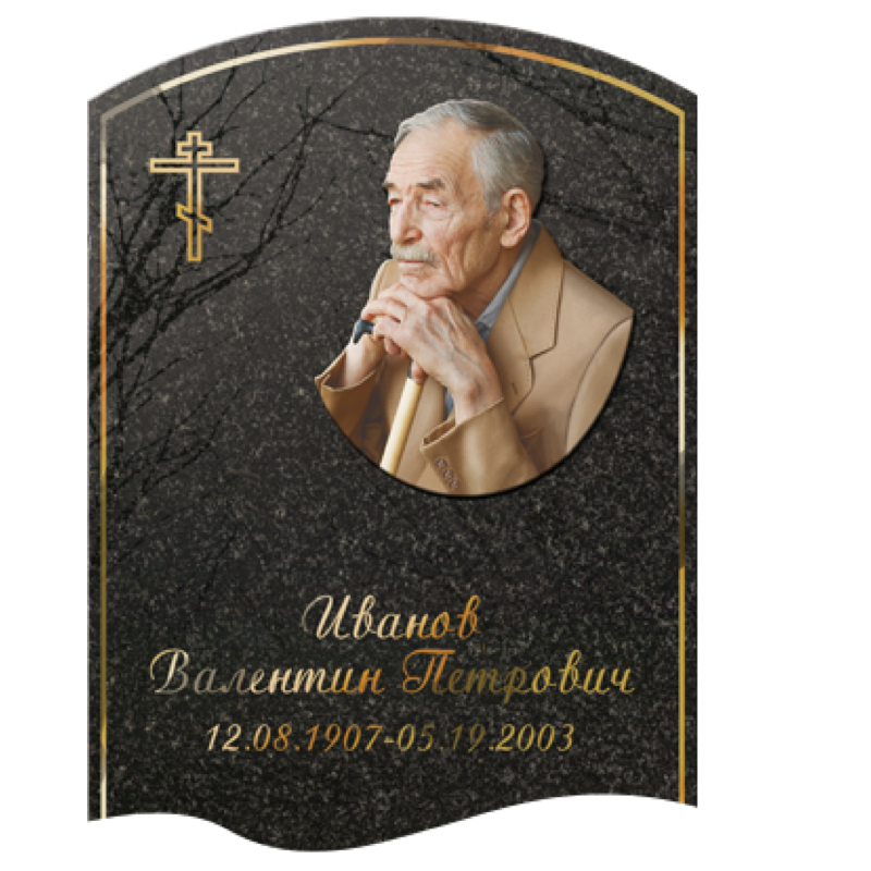 Барельеф на памятник из керамики