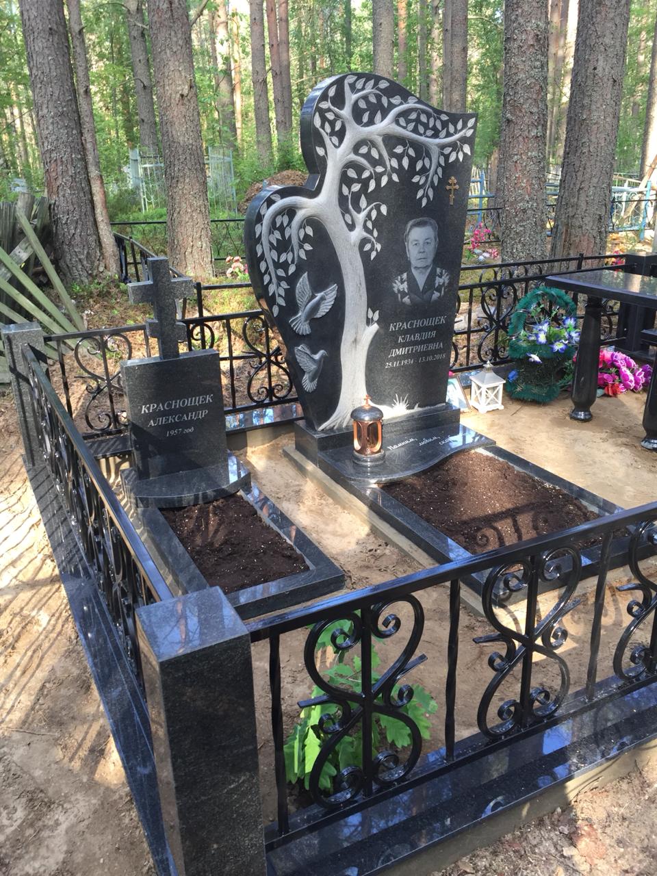 Цокольное ограждение на могилу 22163