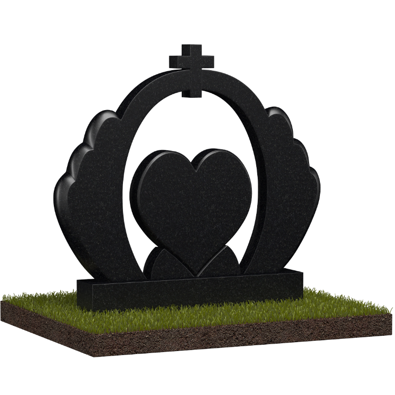 Памятник с сердцем и крыльями № 18543