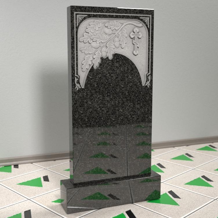 Памятник с дубовыми листьями на могилу 12108