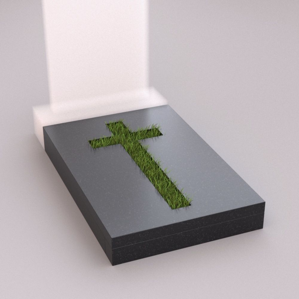 Надгробная плита с крестом на могилу 81023