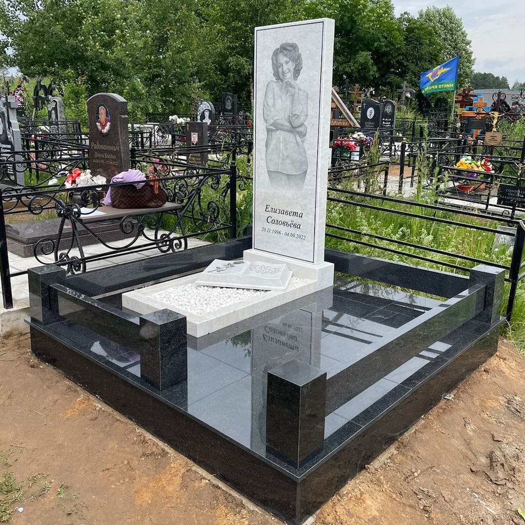 плитка габбро для укладки на могилу