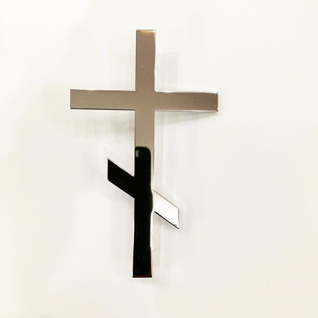 Крест из нержавеющей стали православный на памятник 82158