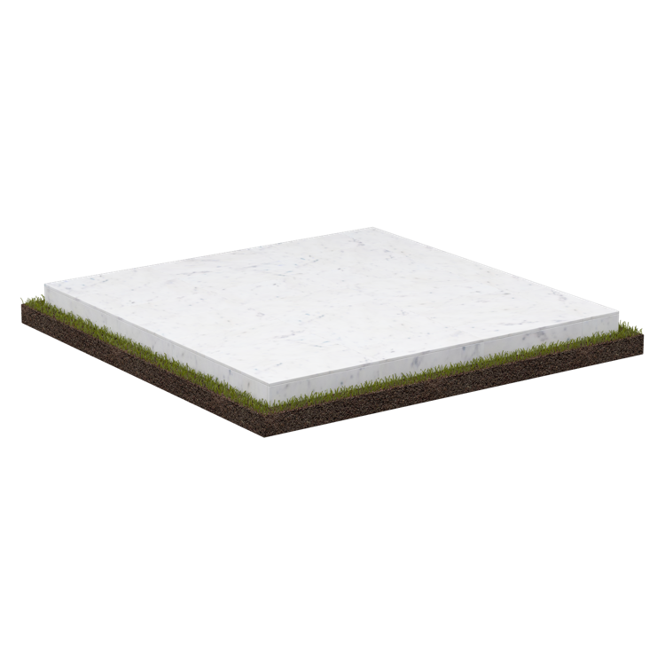 Белая плитка из мрамора Коелга на кладбище