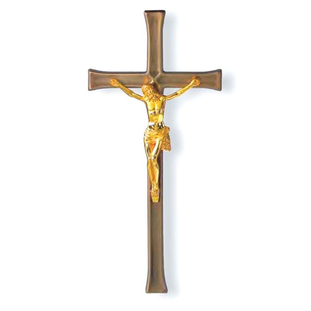 Крест католический на памятник из бронзы 82076