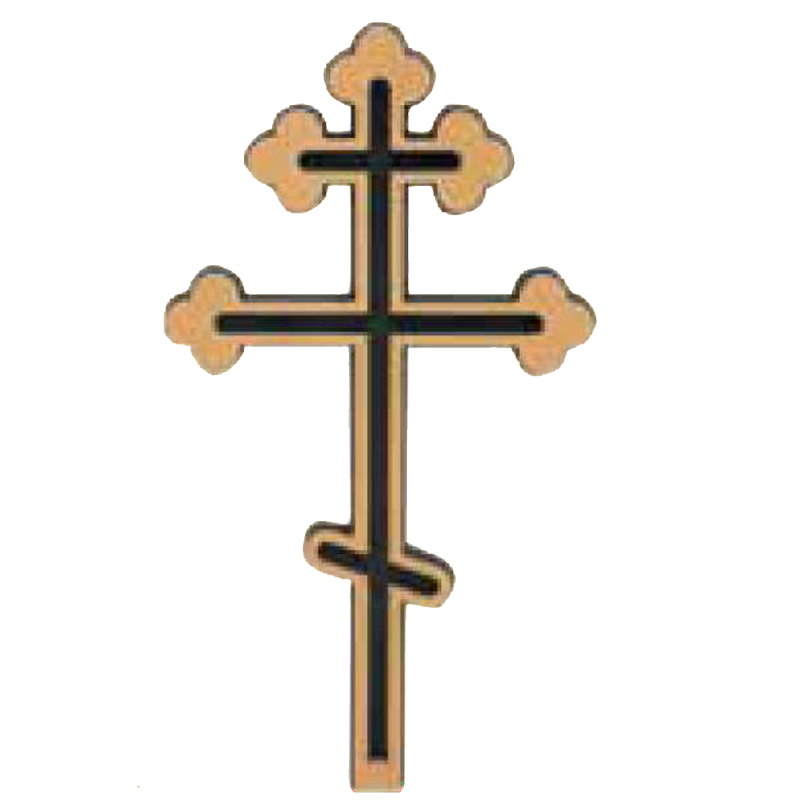 Крест накладка на памятник из бронзы 82065