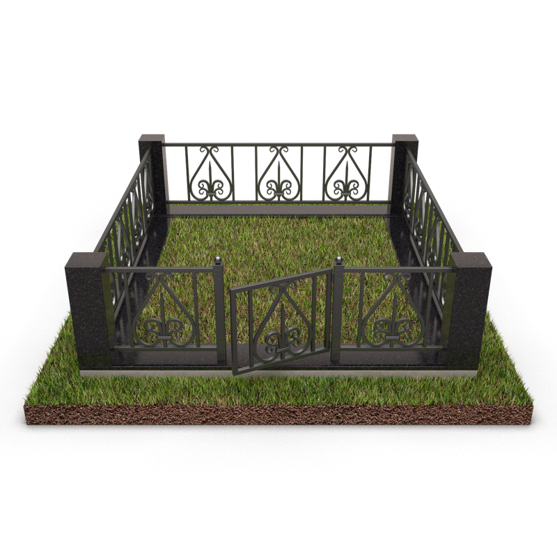 Цоколь с высокой оградой 22157