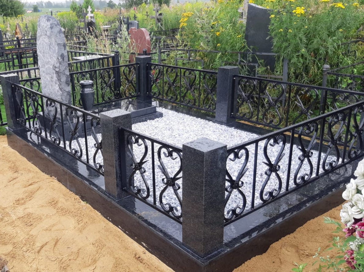 Цокольное ограждение на могилу 22163