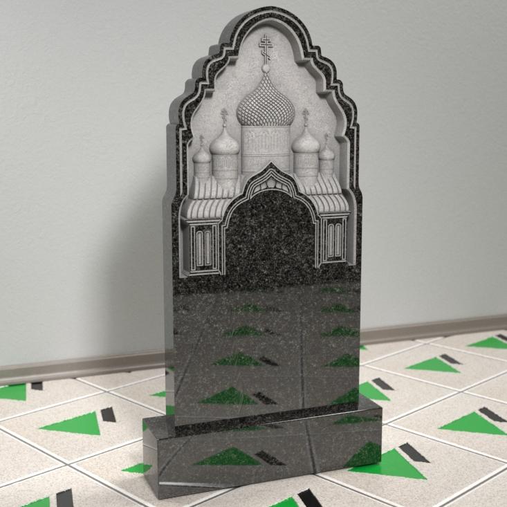 Памятник православный с резными куполами