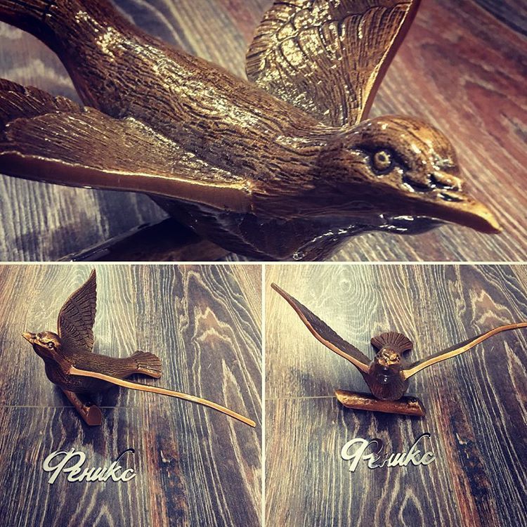 Птичка из бронзы на памятник 82080