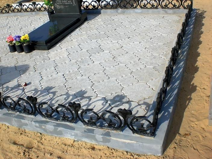 Тротуарная плитка для благоустройства захоронения 60006