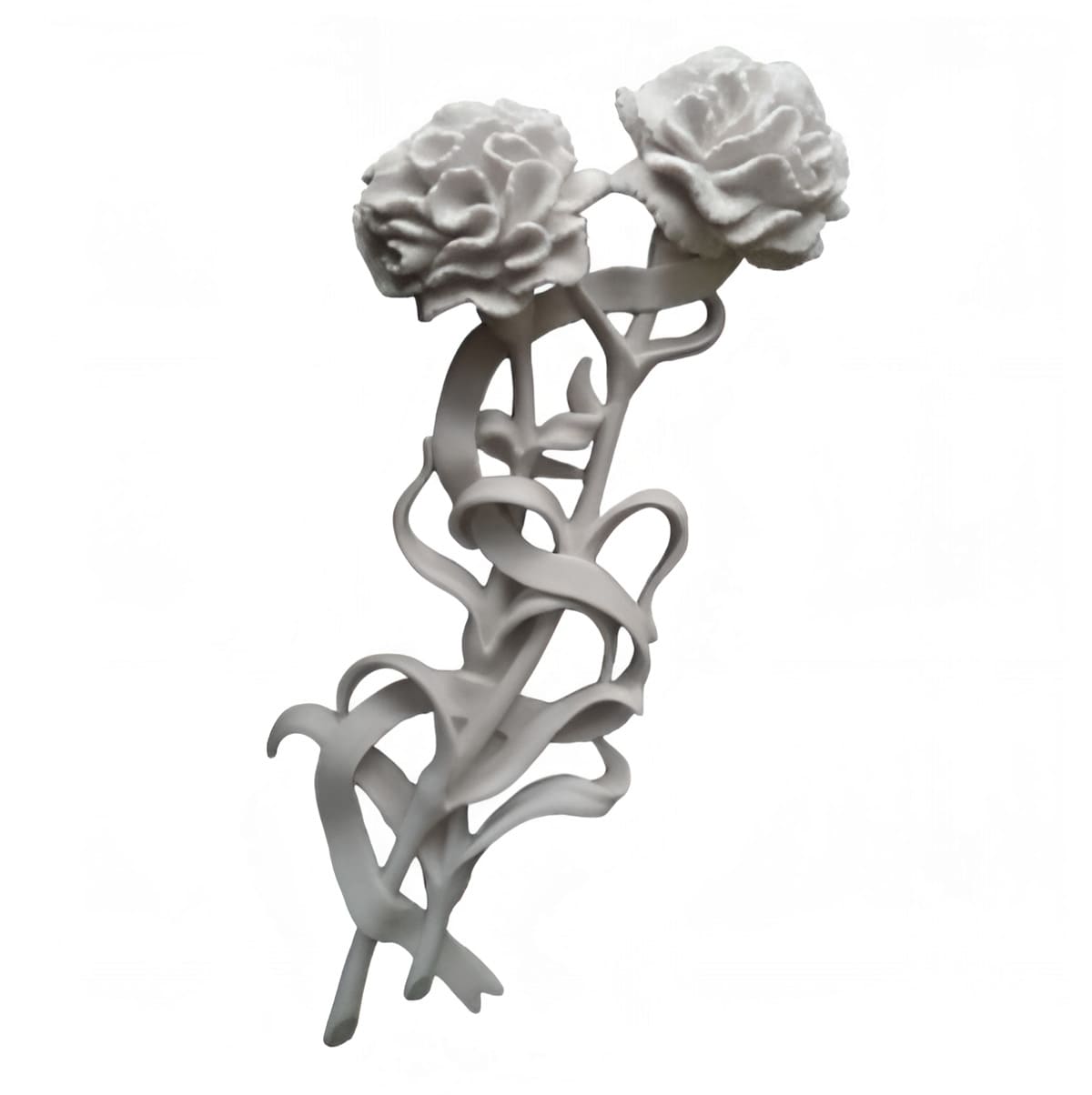 гвоздики на памятник белые акрил 82218