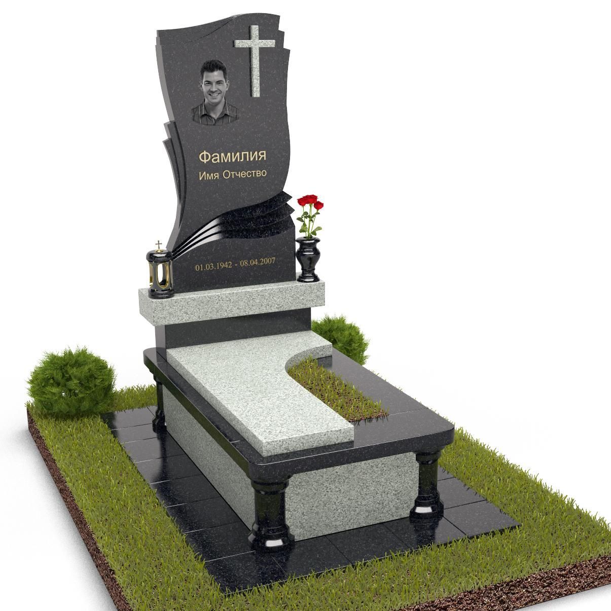 Гранитный комплекс с надгробием № 18867