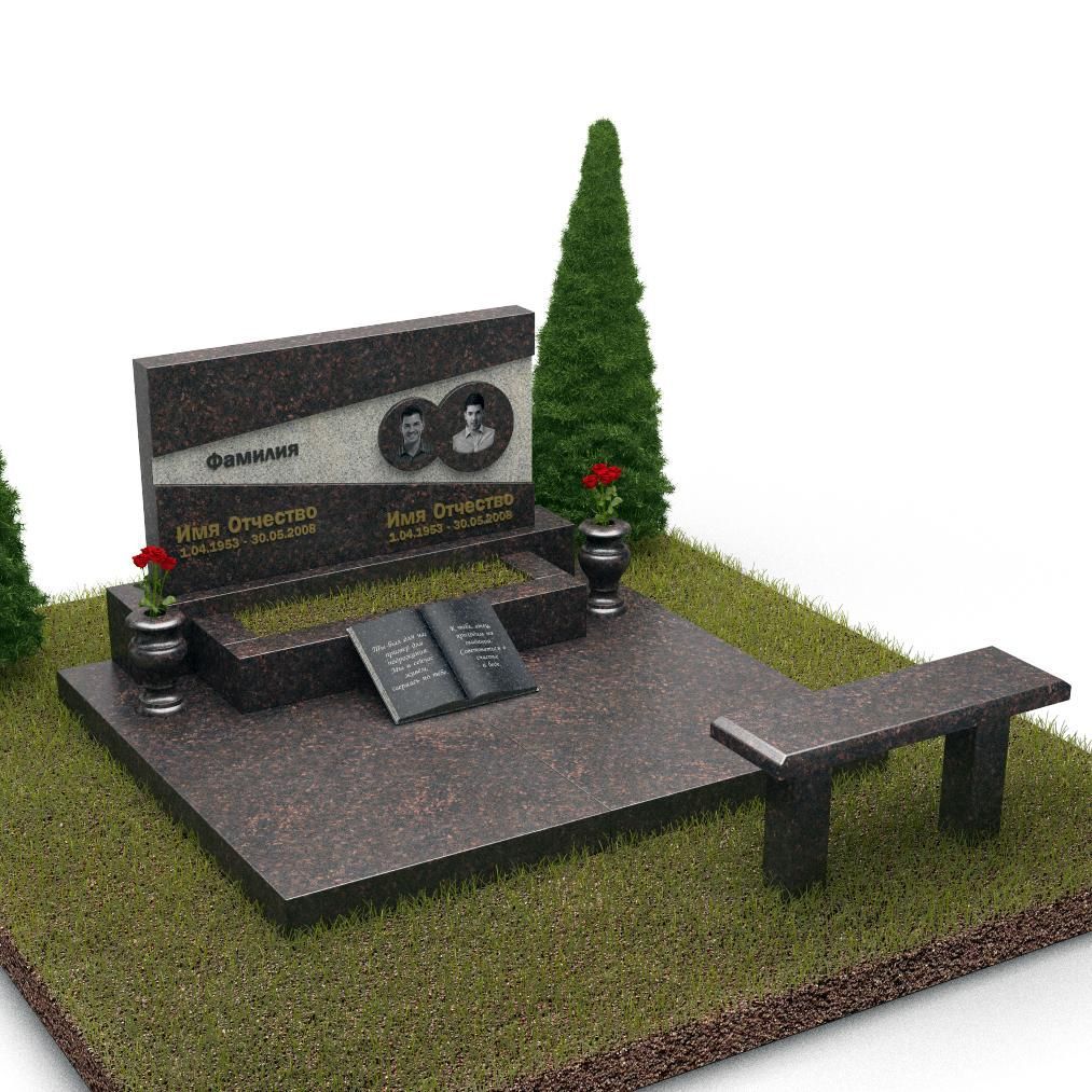 Гранитный комплекс на двоих № 18826