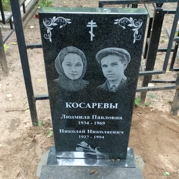 Виньетка-цветок на памятник из гранита 96036