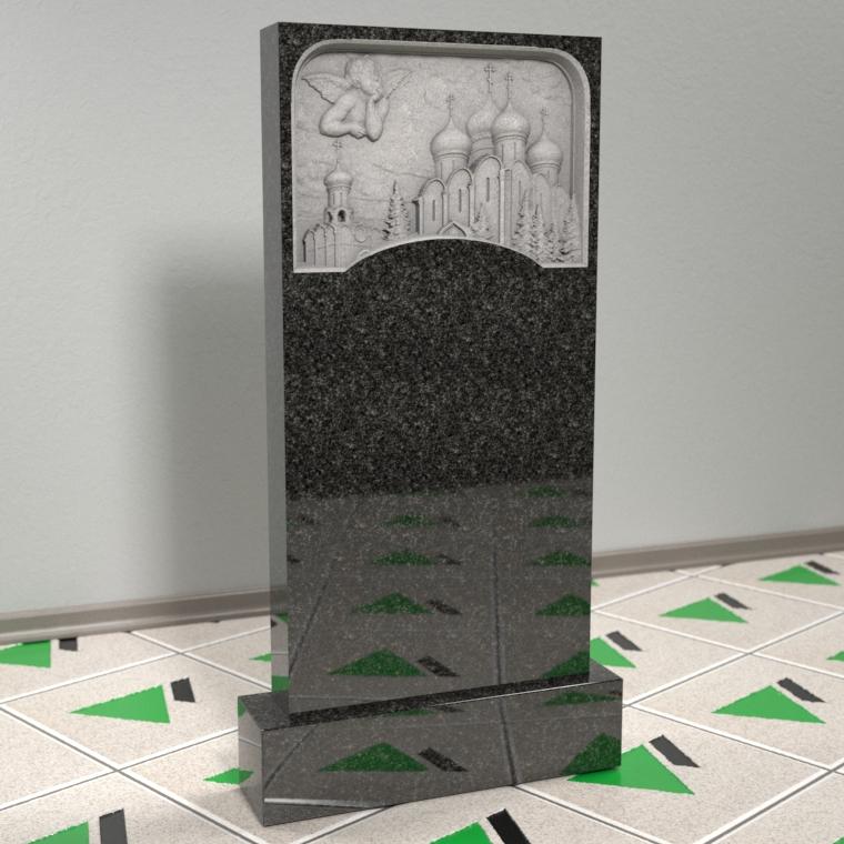 Памятник с церковью и ангелом