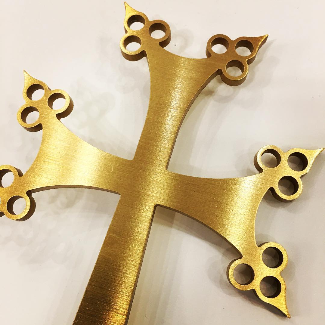 Крест католический из латуни 82194