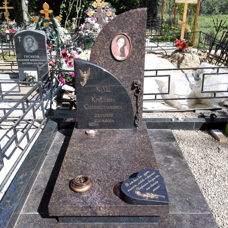 Рамка овальная бронзовая на памятник 82096