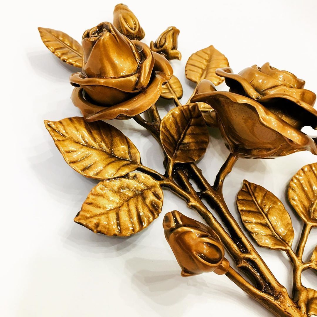 Розочка на памятник из бронзы 82049