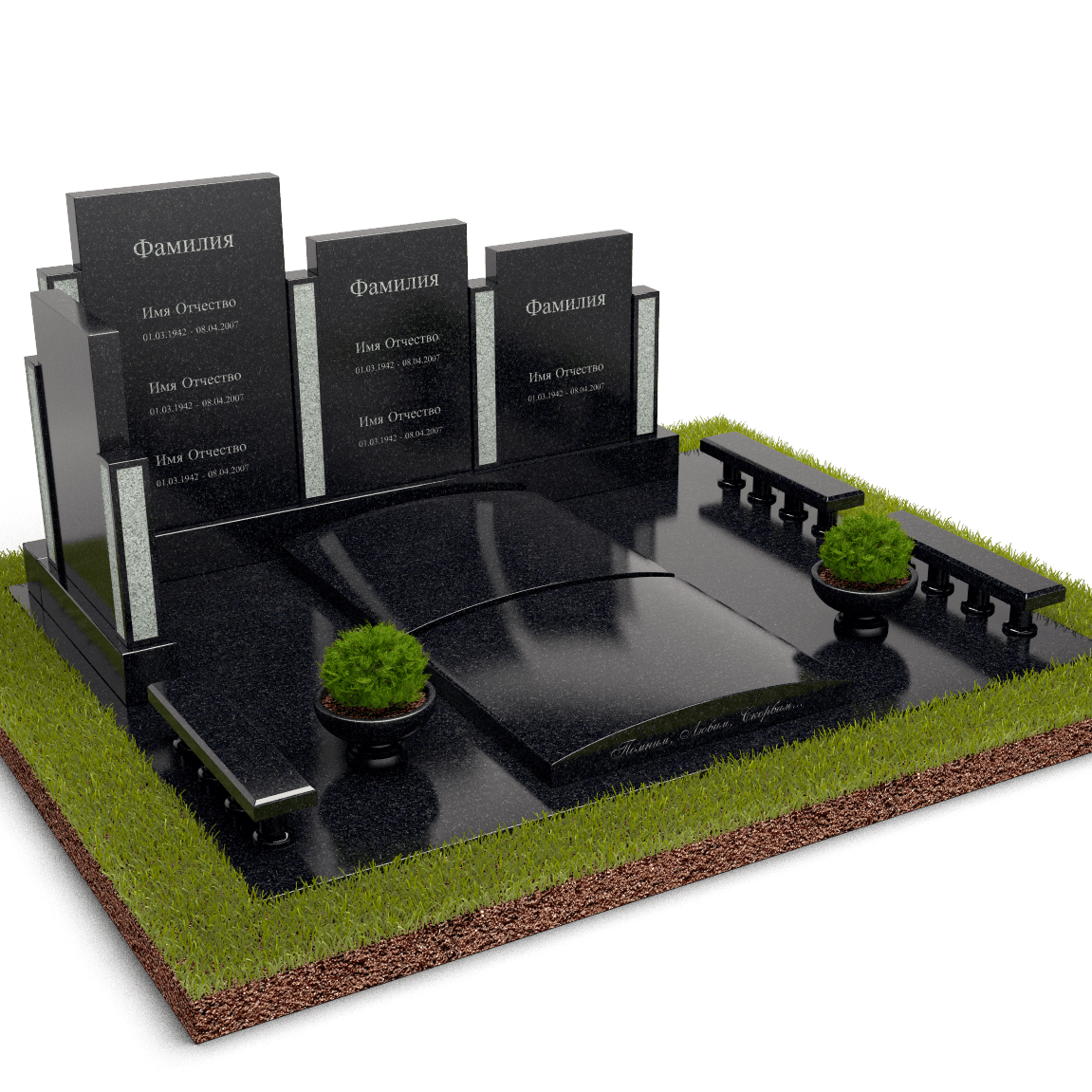 Элитный комплекс из гранита большой 18865