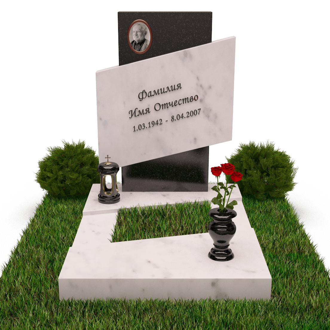 Небольшой комплекс комбинированный на могилу 18882