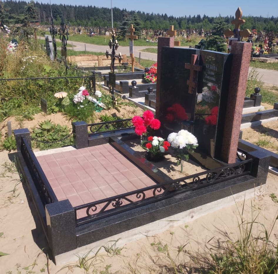 Укладка плитки на могилу 60103