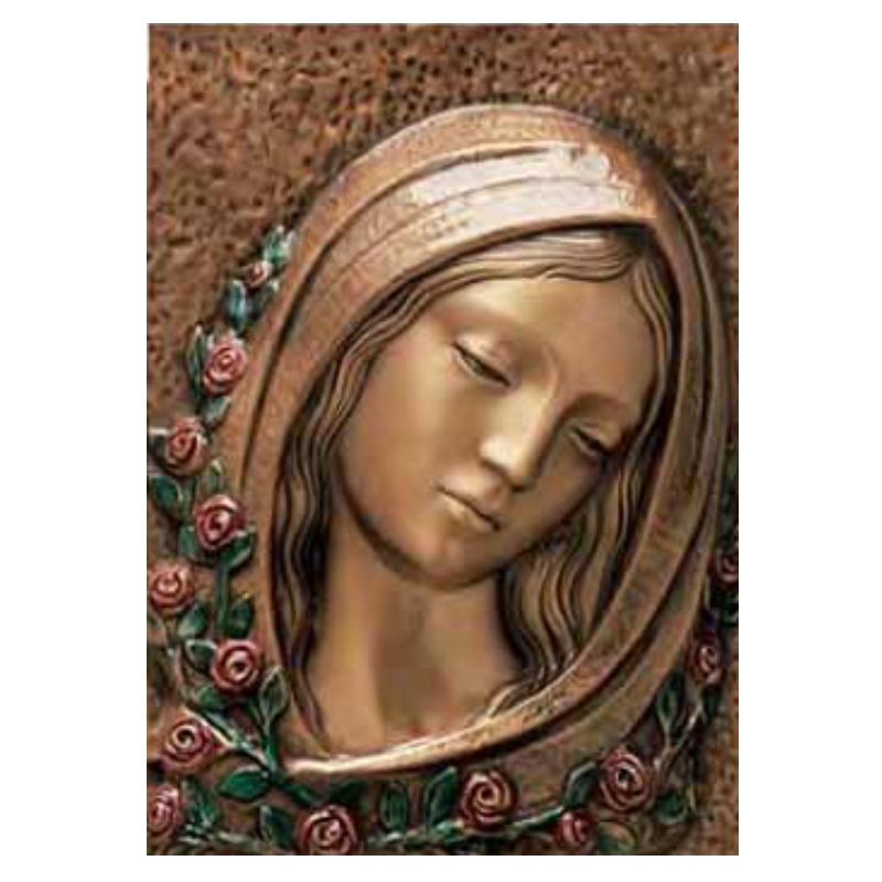 Лик Девы Марии из бронзы 82009