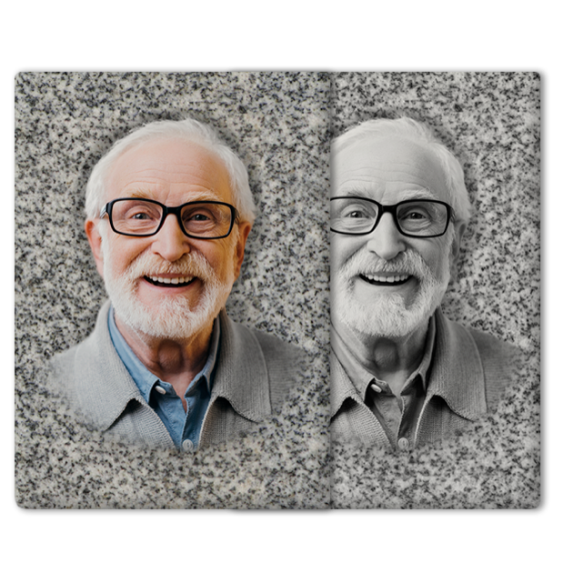 Керамика на памятник под серый камень на памятник