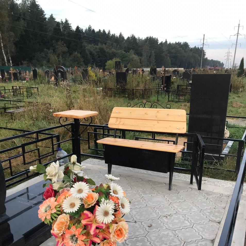 Лавочка с ящиком на могилу 50105