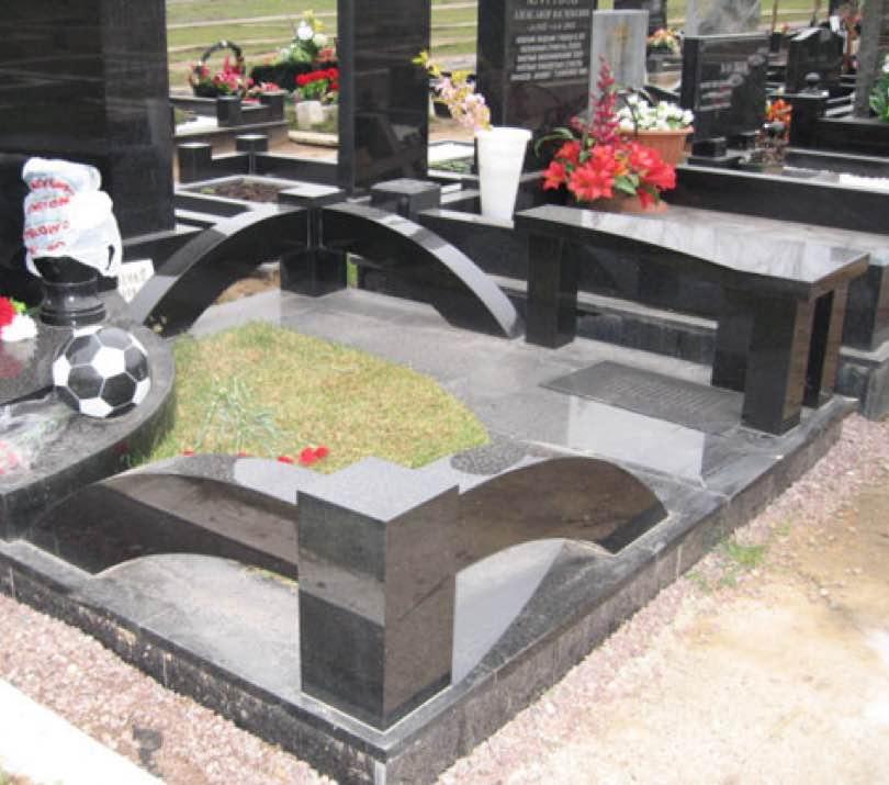 Угловой цоколь на могилу 22149