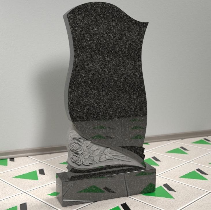 Памятник с резными розами 12505