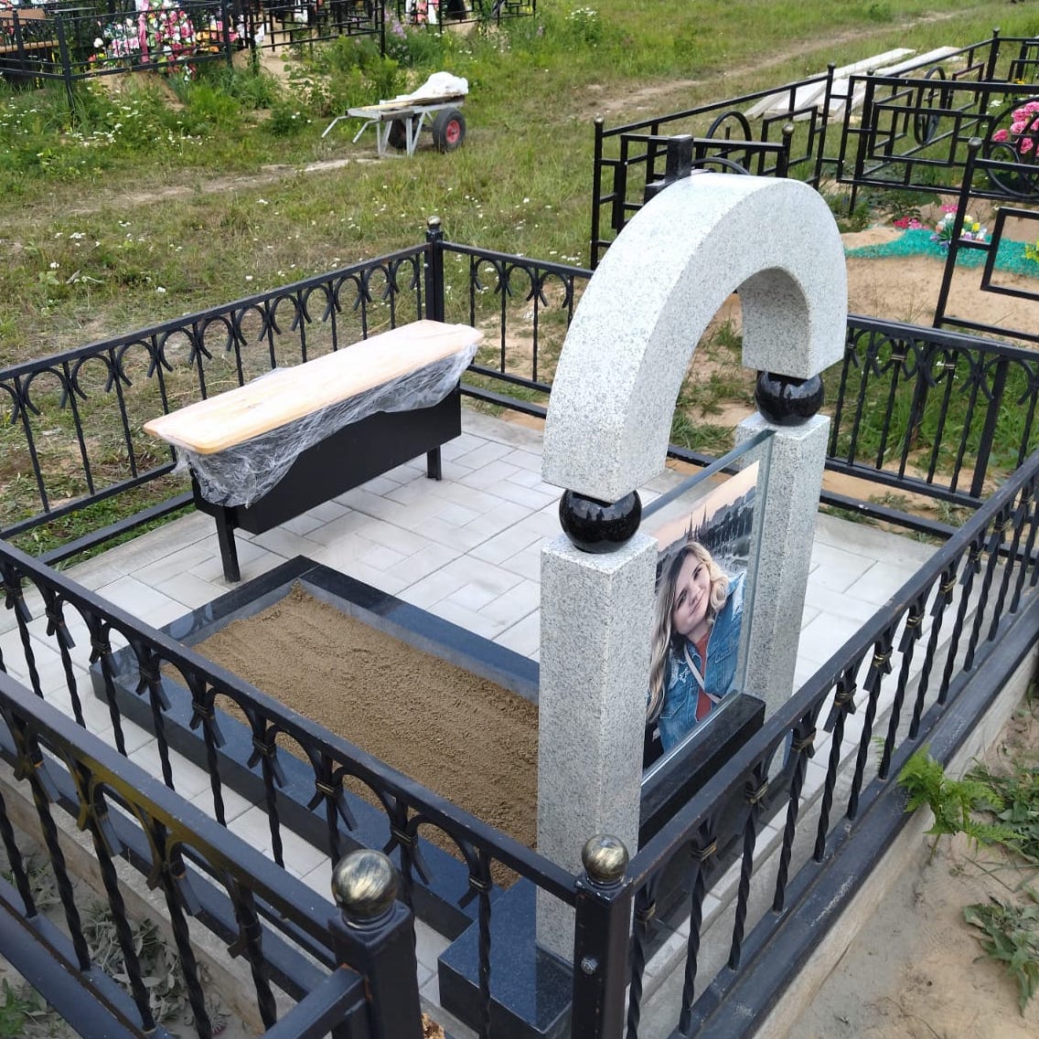 Стекляный портрет на памятник 92202