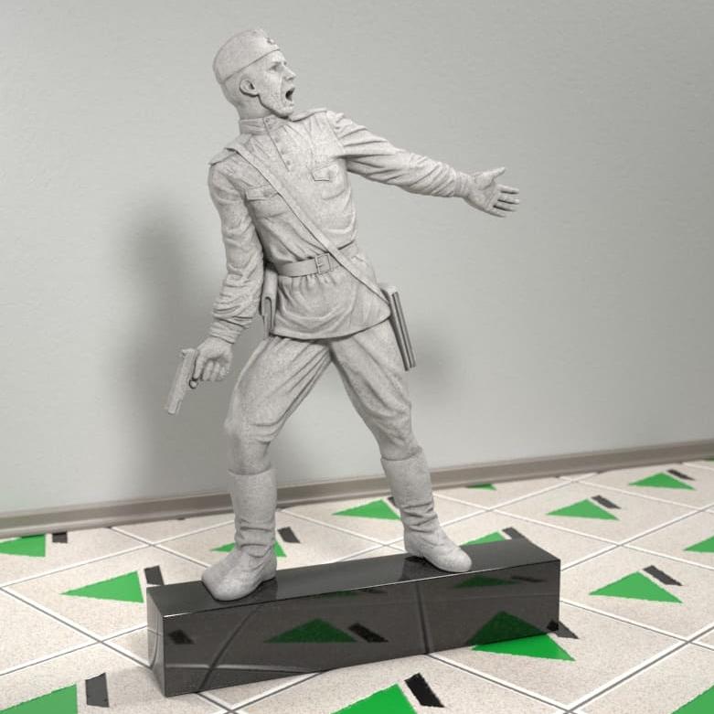 Скульптура военному на могилу 131448