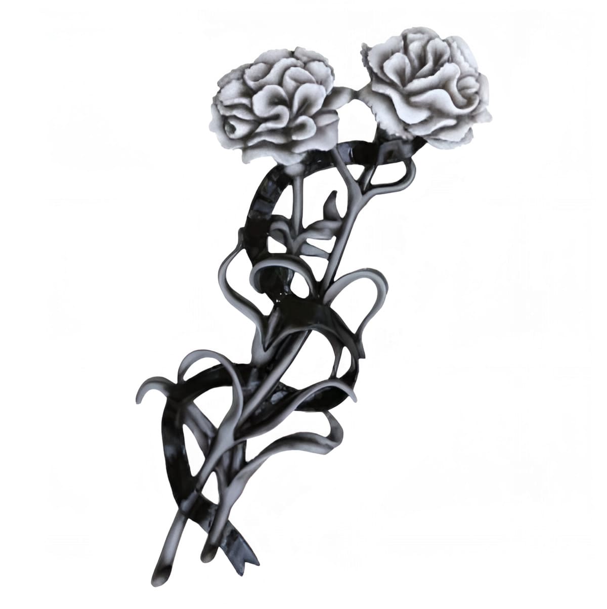 гвоздики на памятник белые акрил 82218