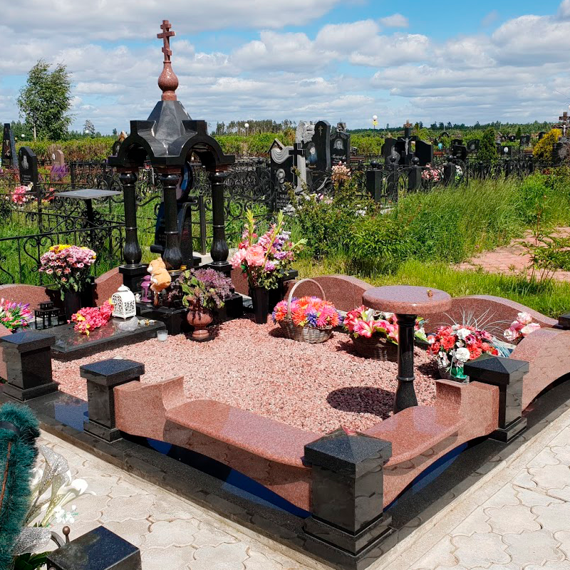 Круглый столик из гранита на кладбище 51010