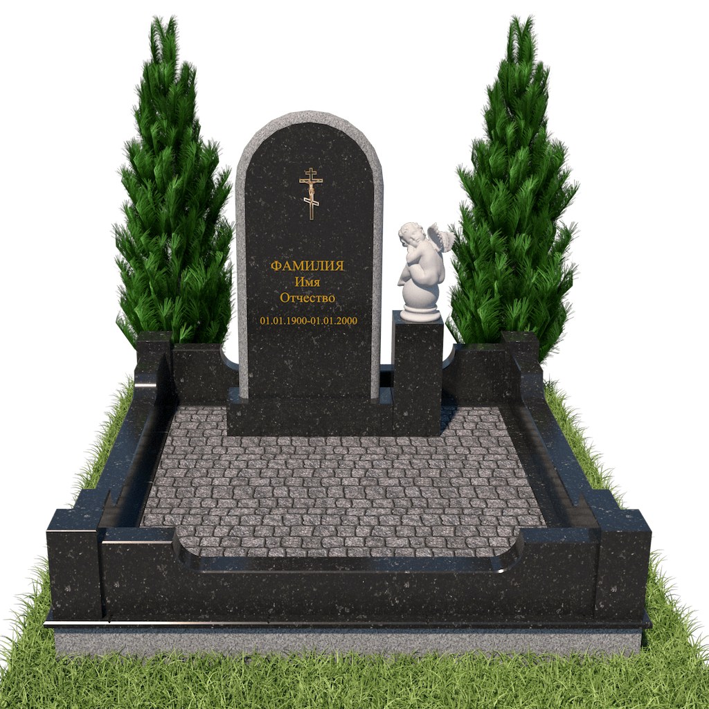 Семейный комплекс на могилу с ангелом 18896