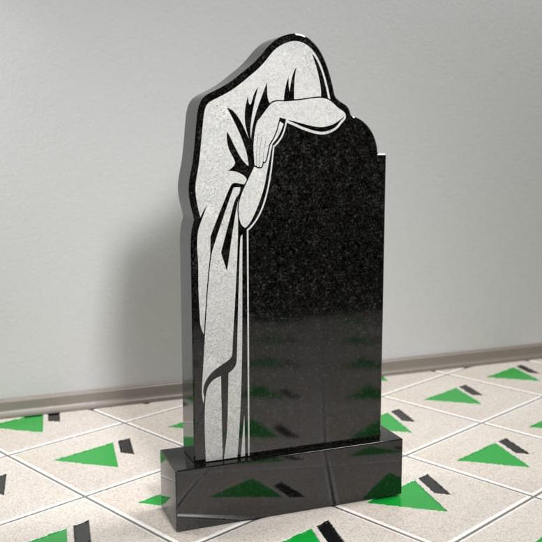 Памятник со скорбящей из гранита 11204