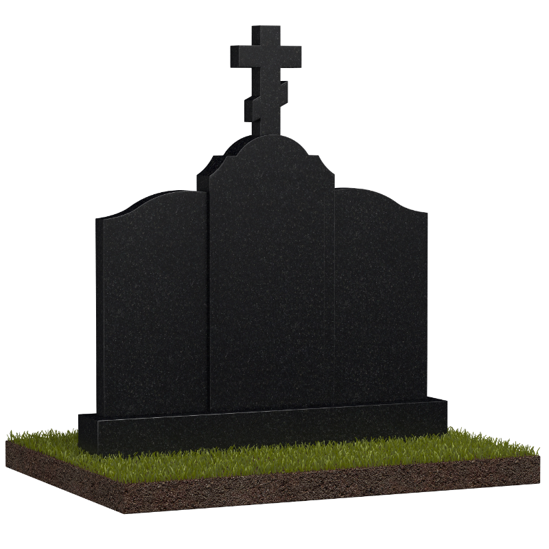 Семейный памятник комбинированный с крестом № 18534