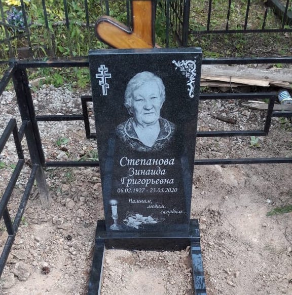 гравировка православного креста на памятник 93040