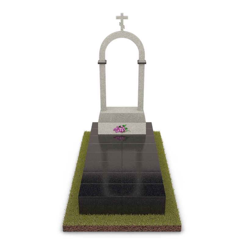 Арка на могилу со стеклом 18926