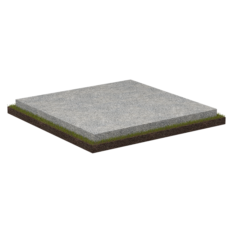 Плитка из серого гранита на могилу