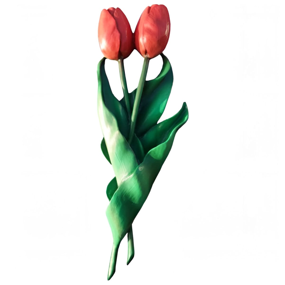 тюльпаны на памятник белые акрил 82220