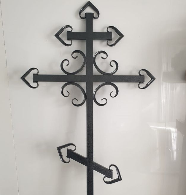 Крест металлический Лотос