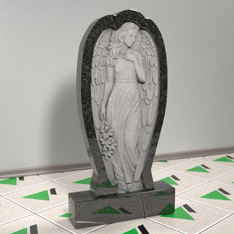 Скульптура на могилу ангел с крыльями 14326