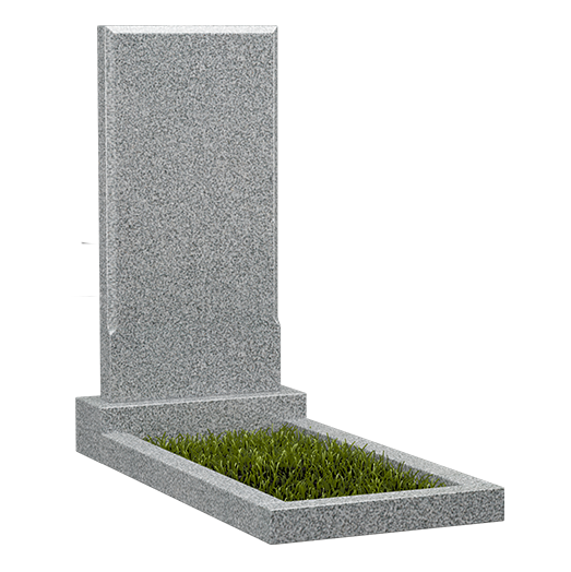 памятник из серого гранита на могилу