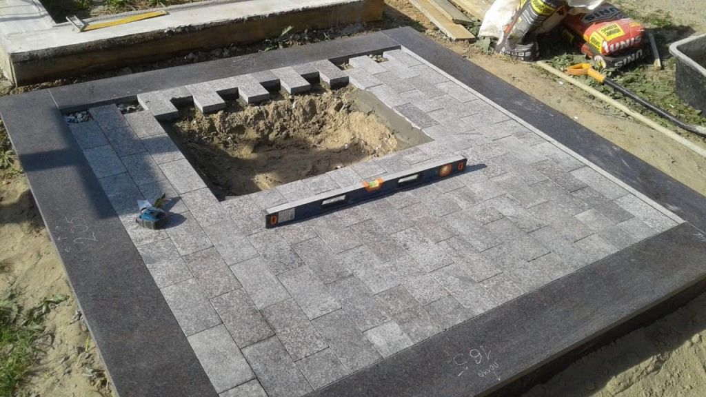 Этап укладки - мощение