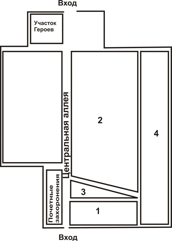 Схема Быковского кладбища фото