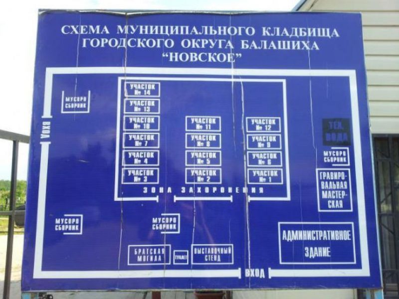 Схема Новского кладбища фото