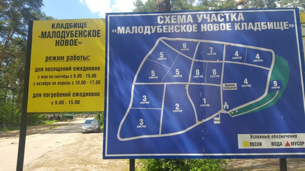 Схема Малодубенского Нового кладбища фото