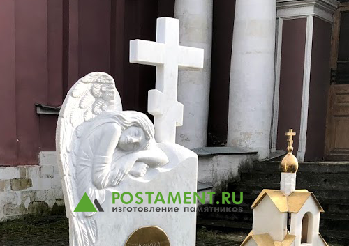 Памятник белый ангел для молодей девушки